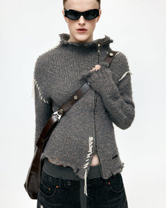 기타 HARLOW DAMAGED KNIT JACKET atb1388w(GREY)