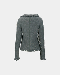 기타 HARLOW DAMAGED KNIT JACKET atb1388w(GREY)