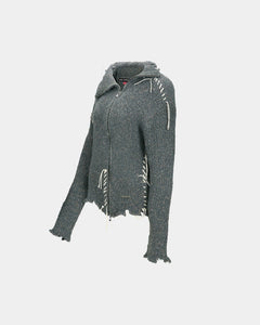 기타 HARLOW DAMAGED KNIT JACKET atb1388w(GREY)