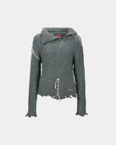 기타 HARLOW DAMAGED KNIT JACKET atb1388w(GREY)