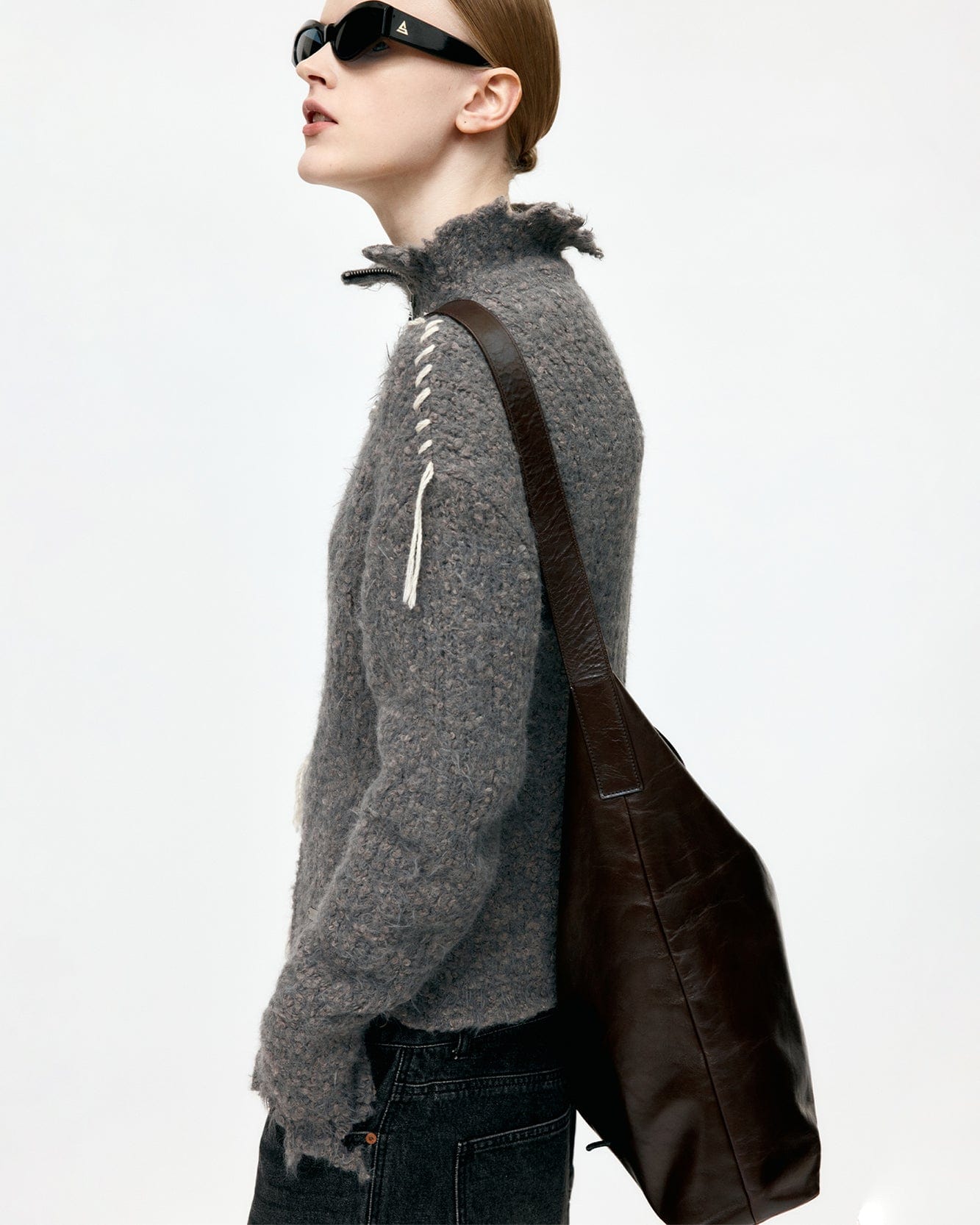 기타 HARLOW DAMAGED KNIT JACKET atb1388w(GREY)
