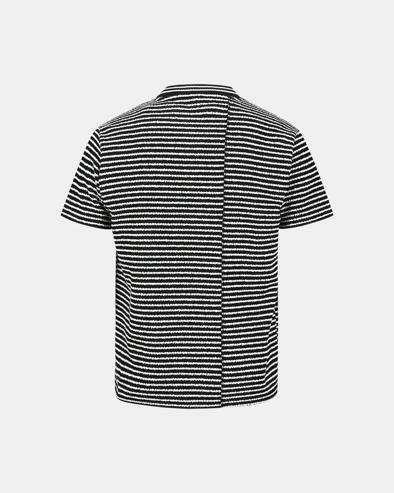 기타 HEART MESSAGE STRIPE CREW NECK SWEATER atb1248m(BLACK)