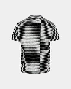 기타 HEART MESSAGE STRIPE CREW NECK SWEATER atb1248m(BLACK)