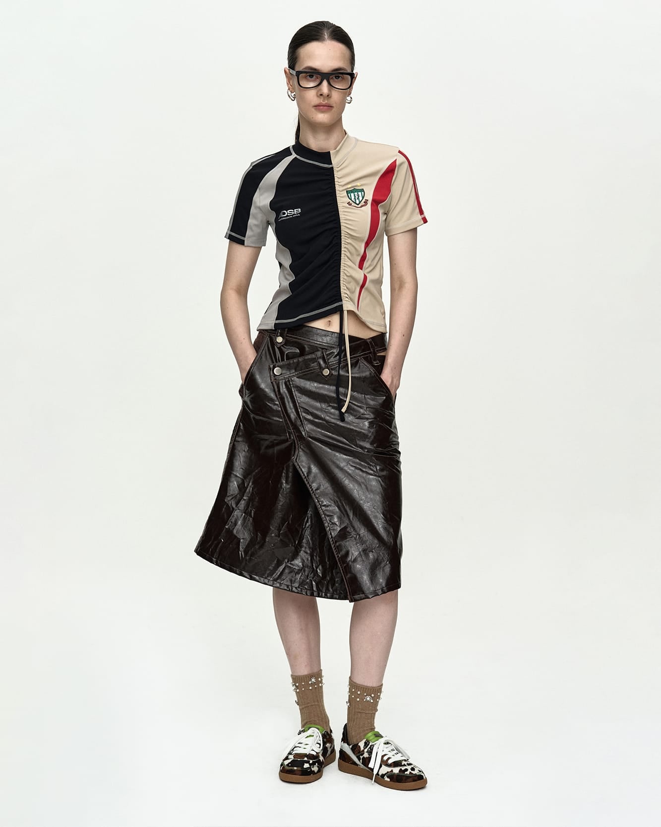 HYBRID CUT SOCCER JERSEY atb1468w(BLACK/BEIGE) – Andersson Bell