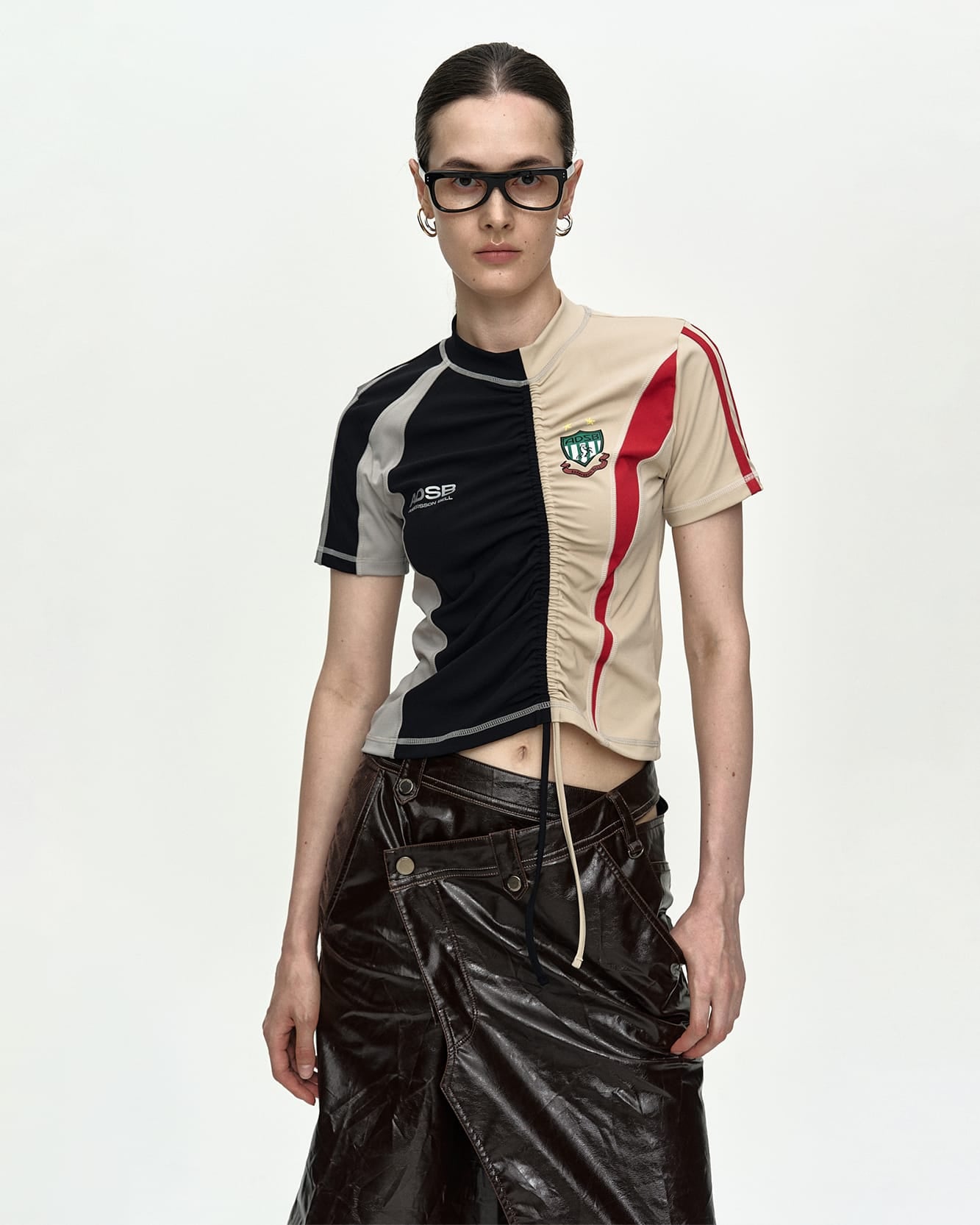 HYBRID CUT SOCCER JERSEY atb1468w(BLACK/BEIGE) – Andersson Bell