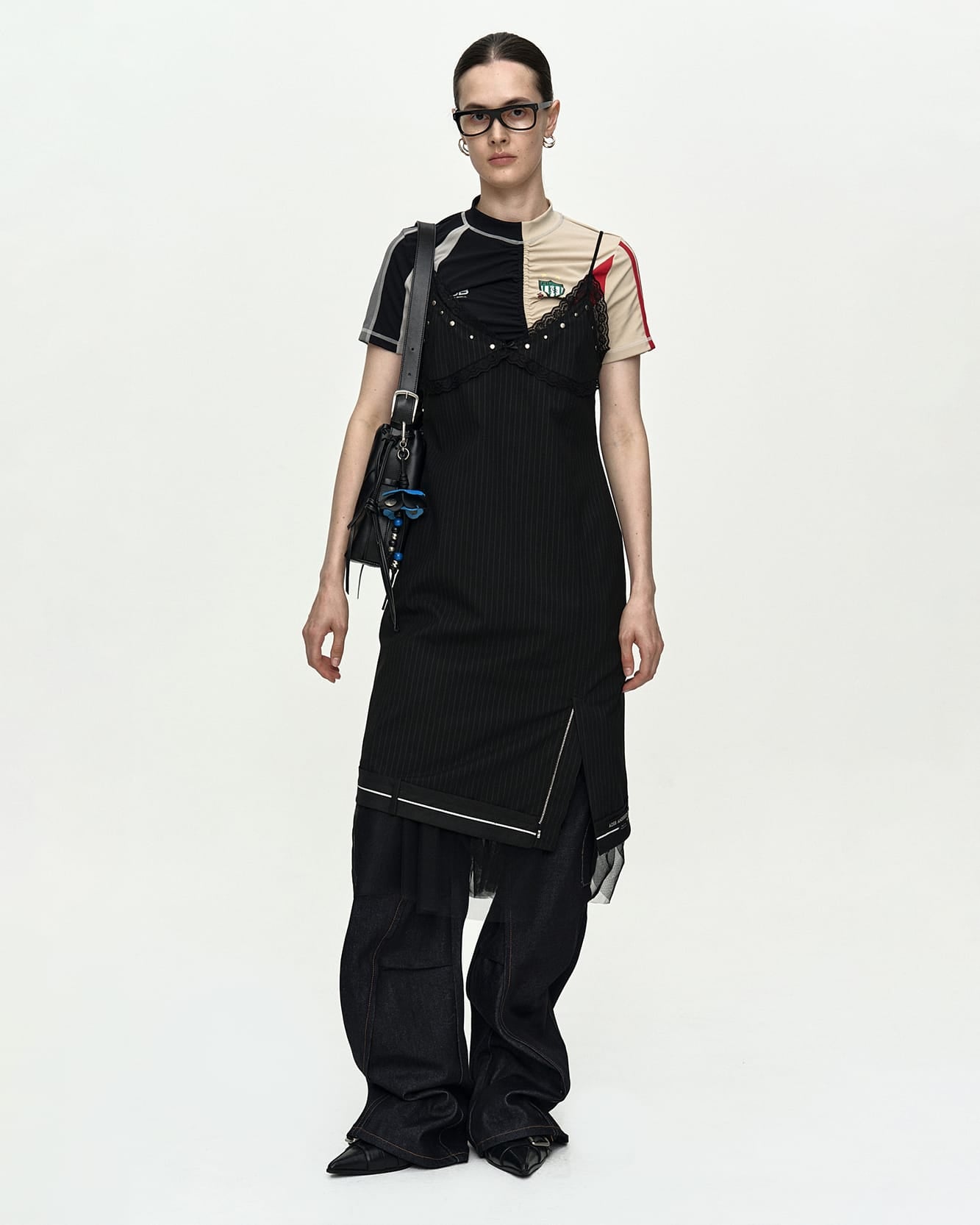 BIDI BADU Kilian Kernerコラボ セットアップ　海外xs HYBRID CUT SOCCER JERSEY atb1468w(BLACK/BEIGE) – Andersson Bell