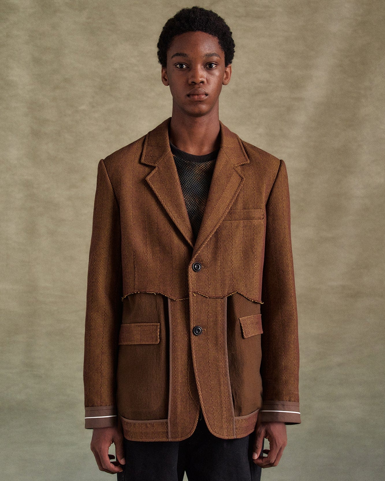 기타 INSIDE OUT BROWN SHEER JACKET awa699u(BROWN)