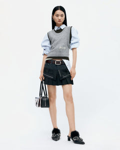기타 INSIDE OUT PLEATS SKIRT apa844w(BLACK)