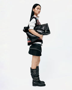기타 INSIDE OUT PLEATS SKIRT apa844w(BLACK)