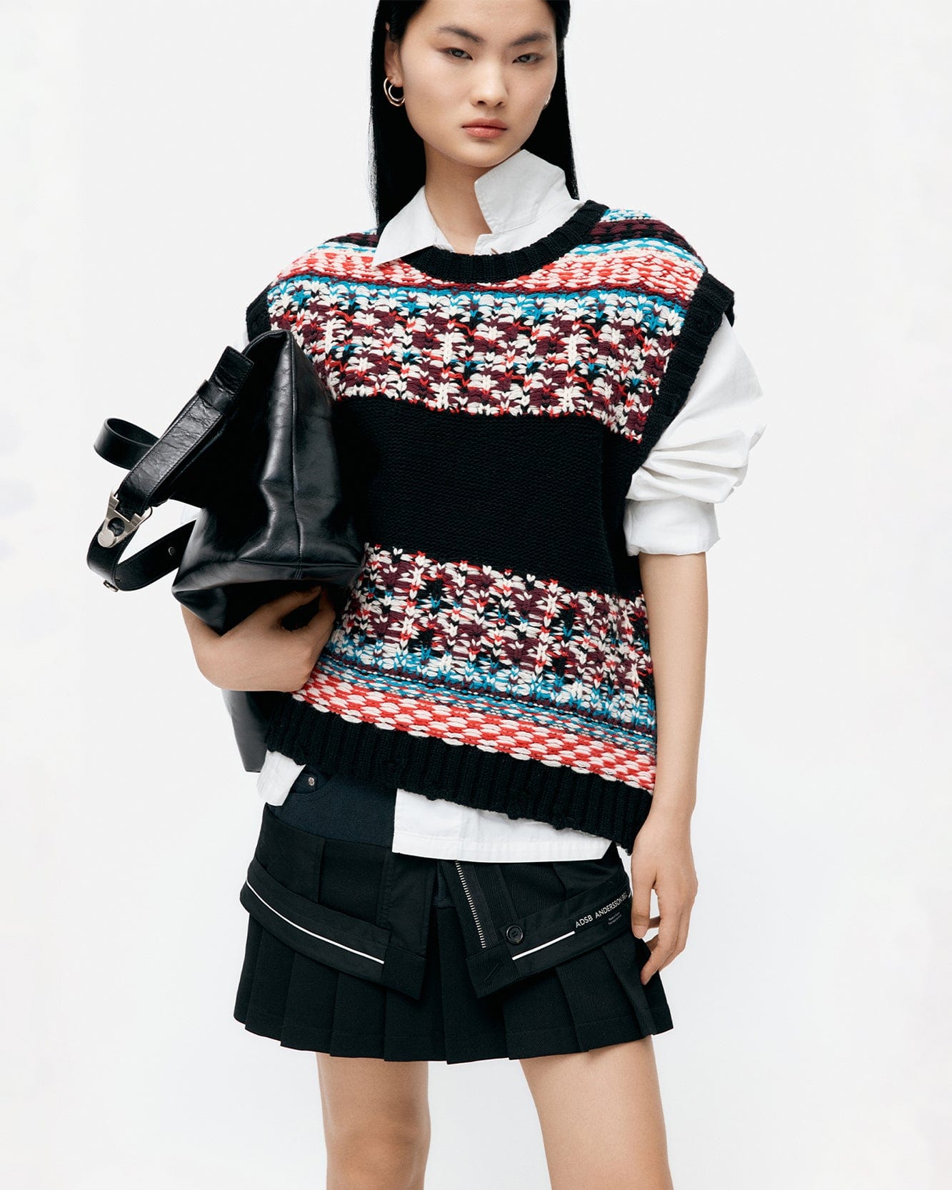기타 INSIDE OUT PLEATS SKIRT apa844w(BLACK)