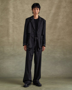 기타 INSIDE OUT STRIPE TROUSERS apa813m(BLACK)