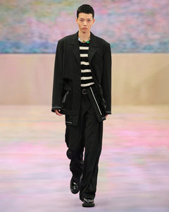 기타 INSIDE OUT STRIPE TROUSERS apa813m(BLACK)