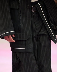 기타 INSIDE OUT STRIPE TROUSERS apa813m(BLACK)