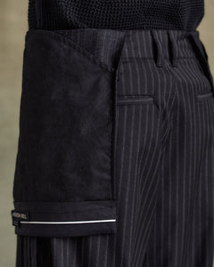 기타 INSIDE OUT STRIPE TROUSERS apa813m(BLACK)
