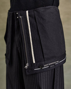 기타 INSIDE OUT STRIPE TROUSERS apa813m(BLACK)