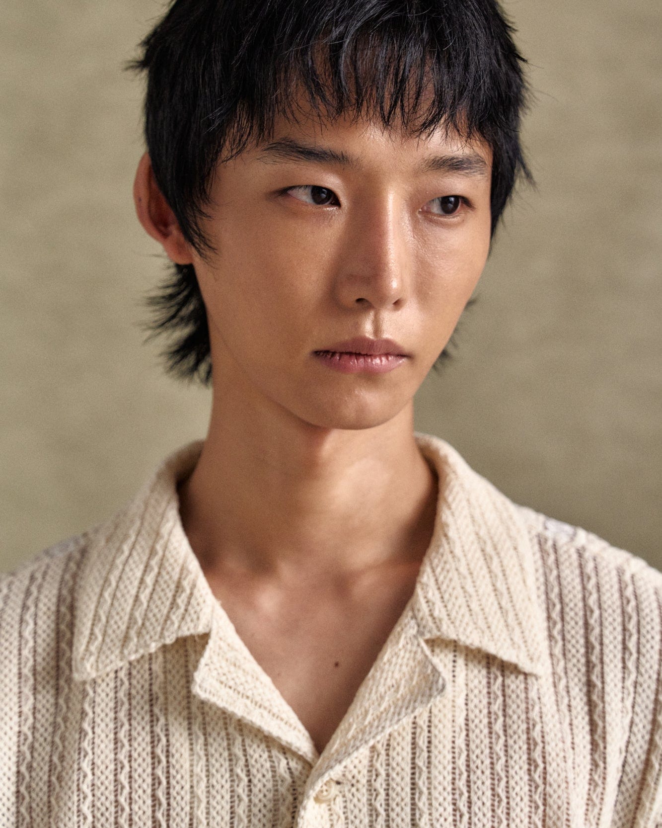 기타 JACQUARD STRIPE SHIRTS atb1279m(ECRU)