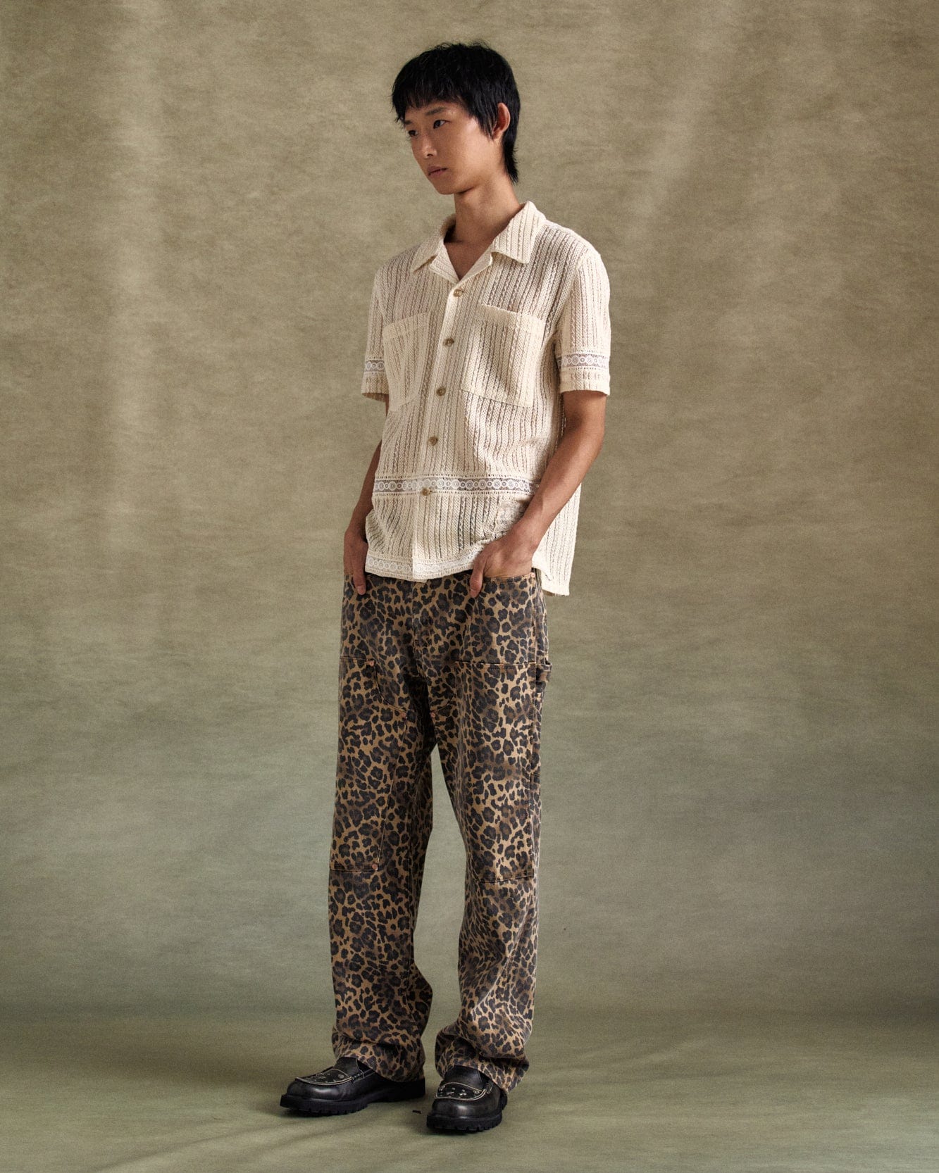 기타 JACQUARD STRIPE SHIRTS atb1279m(ECRU)