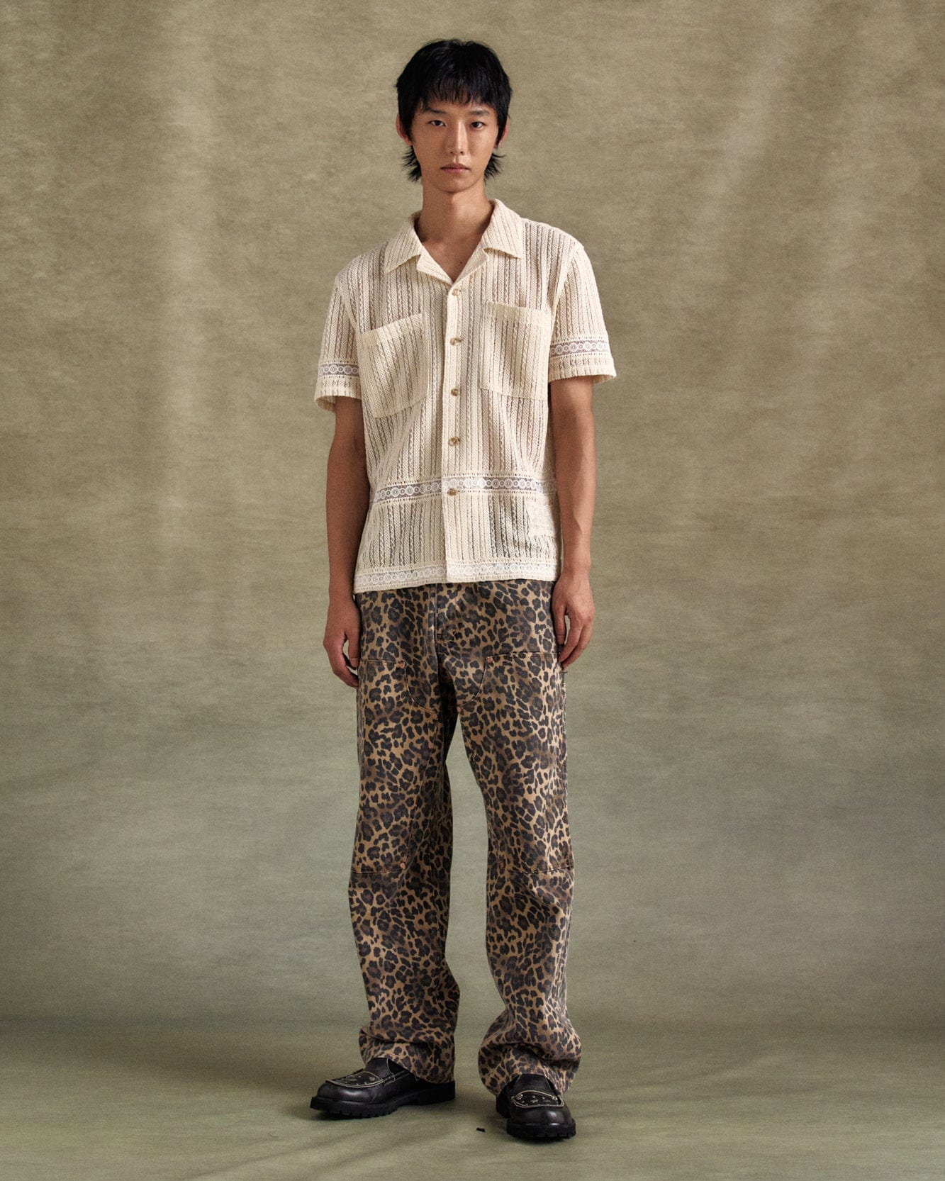 기타 JACQUARD STRIPE SHIRTS atb1279m(ECRU)