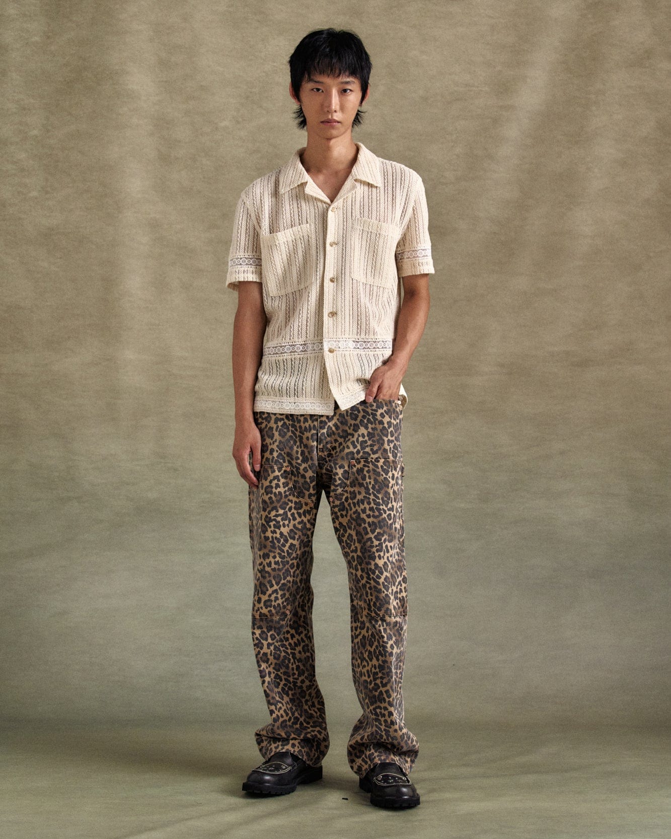 기타 JACQUARD STRIPE SHIRTS atb1279m(ECRU)
