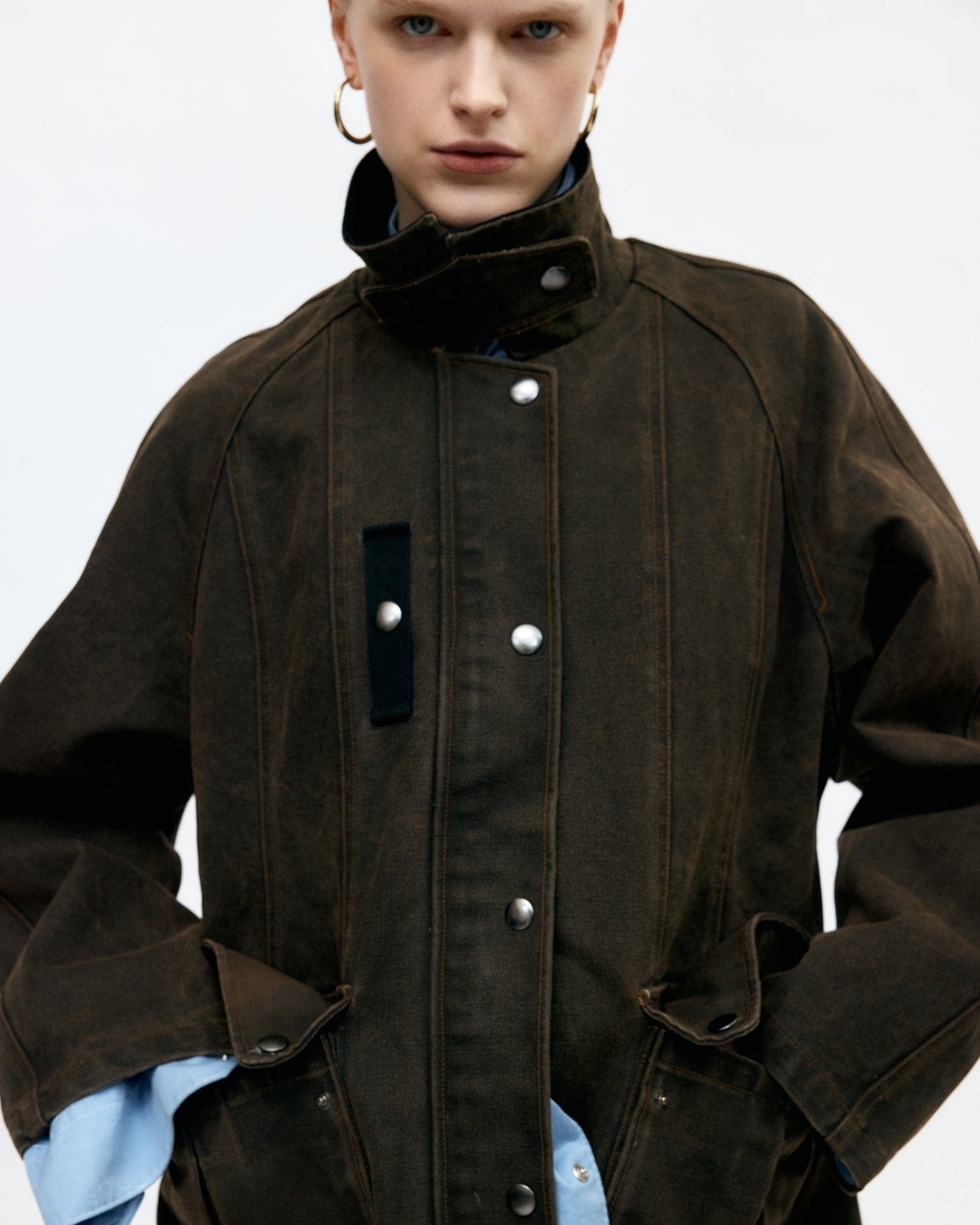 기타 KERRI TRAPEZ WORK JACKET awa724w(BROWN)