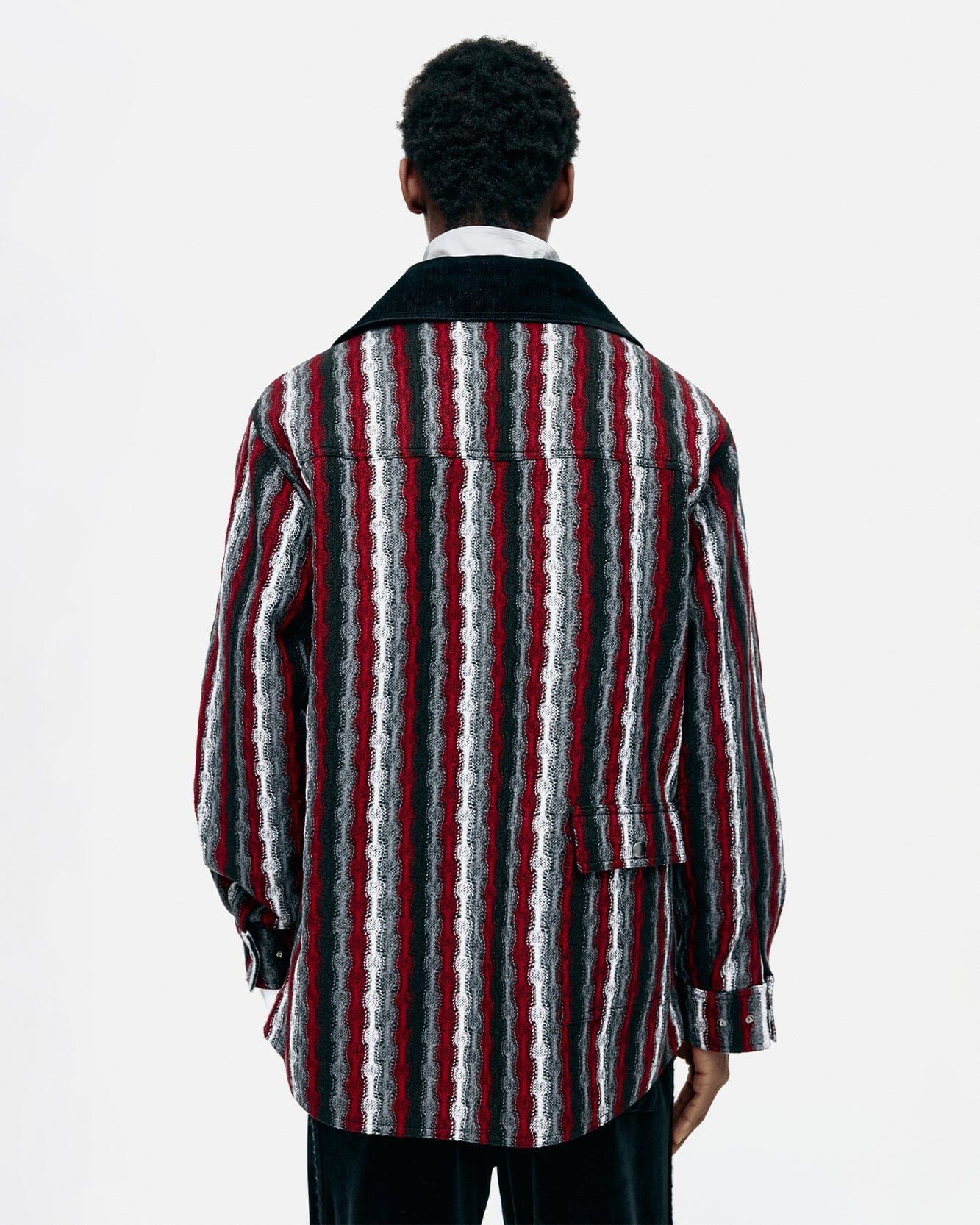기타 KNITTED STRIPE SHIRT atb1375m(RED)