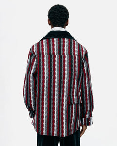기타 KNITTED STRIPE SHIRT atb1375m(RED)