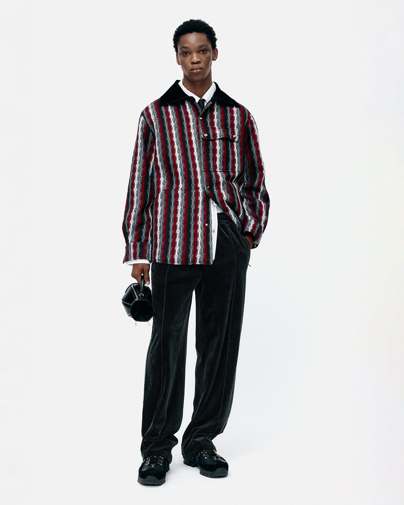 기타 KNITTED STRIPE SHIRT atb1375m(RED)