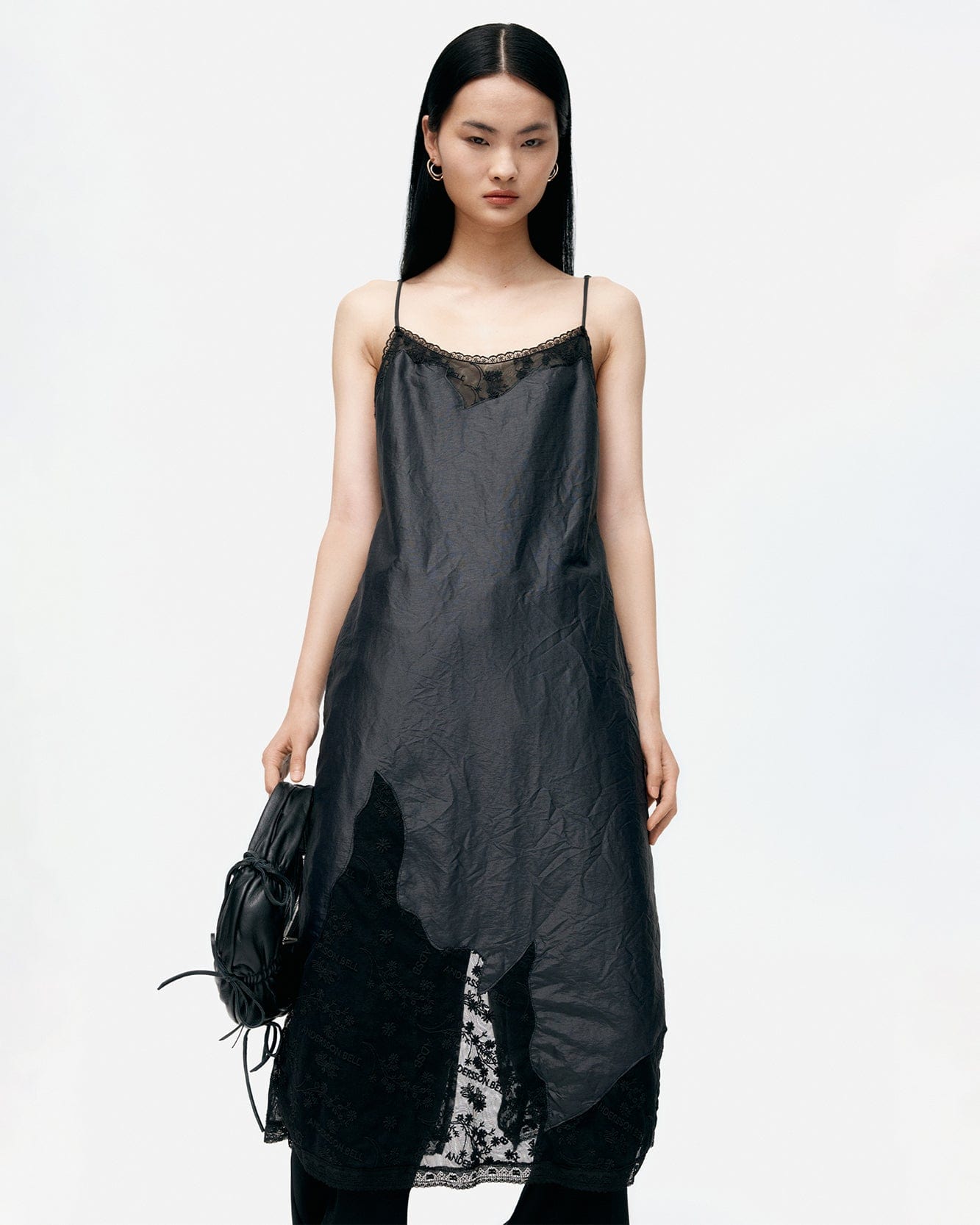기타 LACE PATCHWORK SLIP DRESS atb1397w(BLACK)