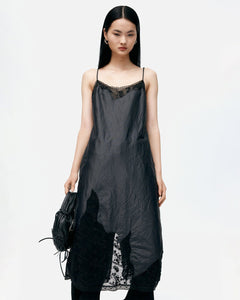 기타 LACE PATCHWORK SLIP DRESS atb1397w(BLACK)
