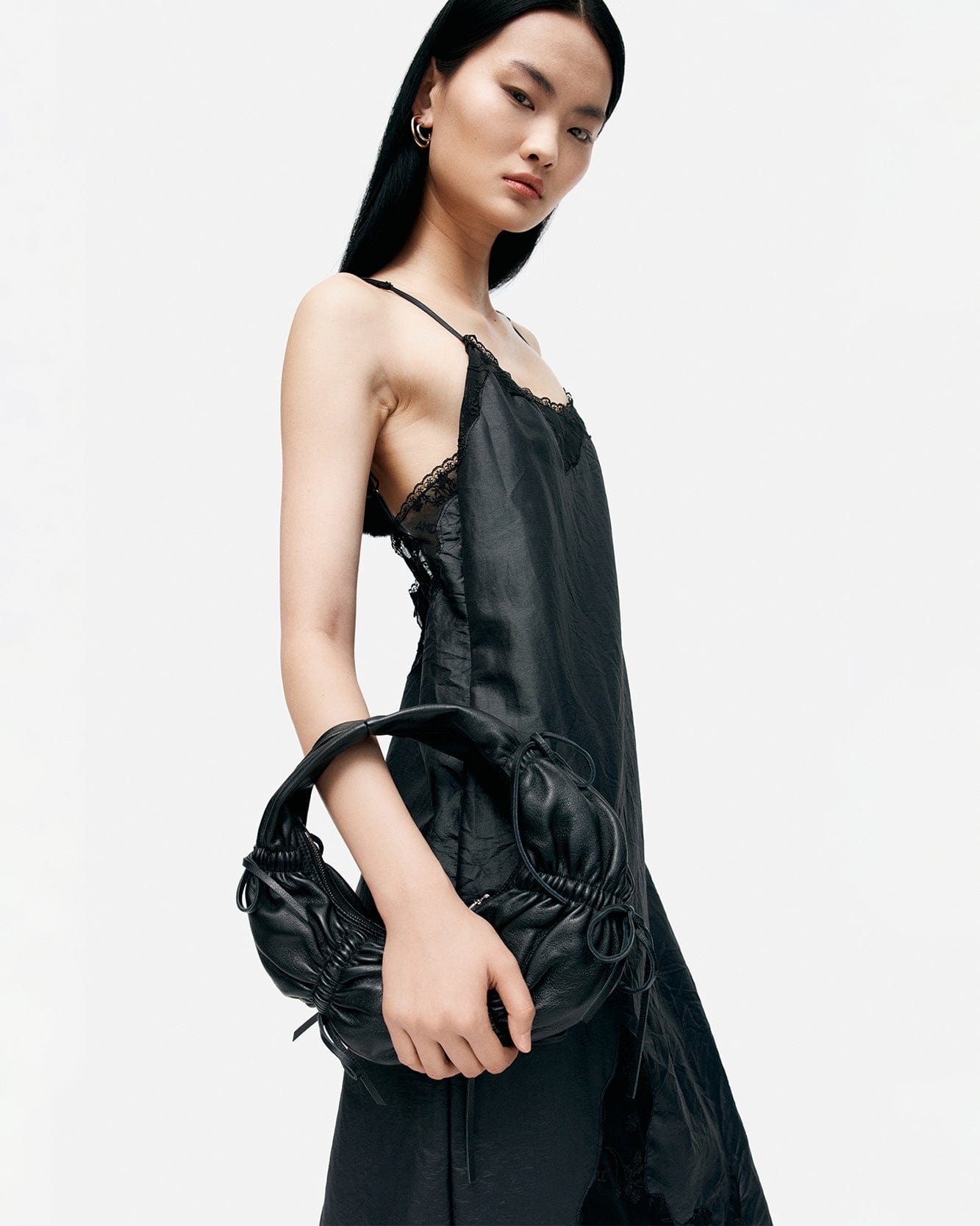 LACE PATCHWORK SLIP DRESS atb1397w(BLACK) Andersson Bell LACE PATCHWORK SLIP DRESS atb1397w(BLACK) Andersson Bell