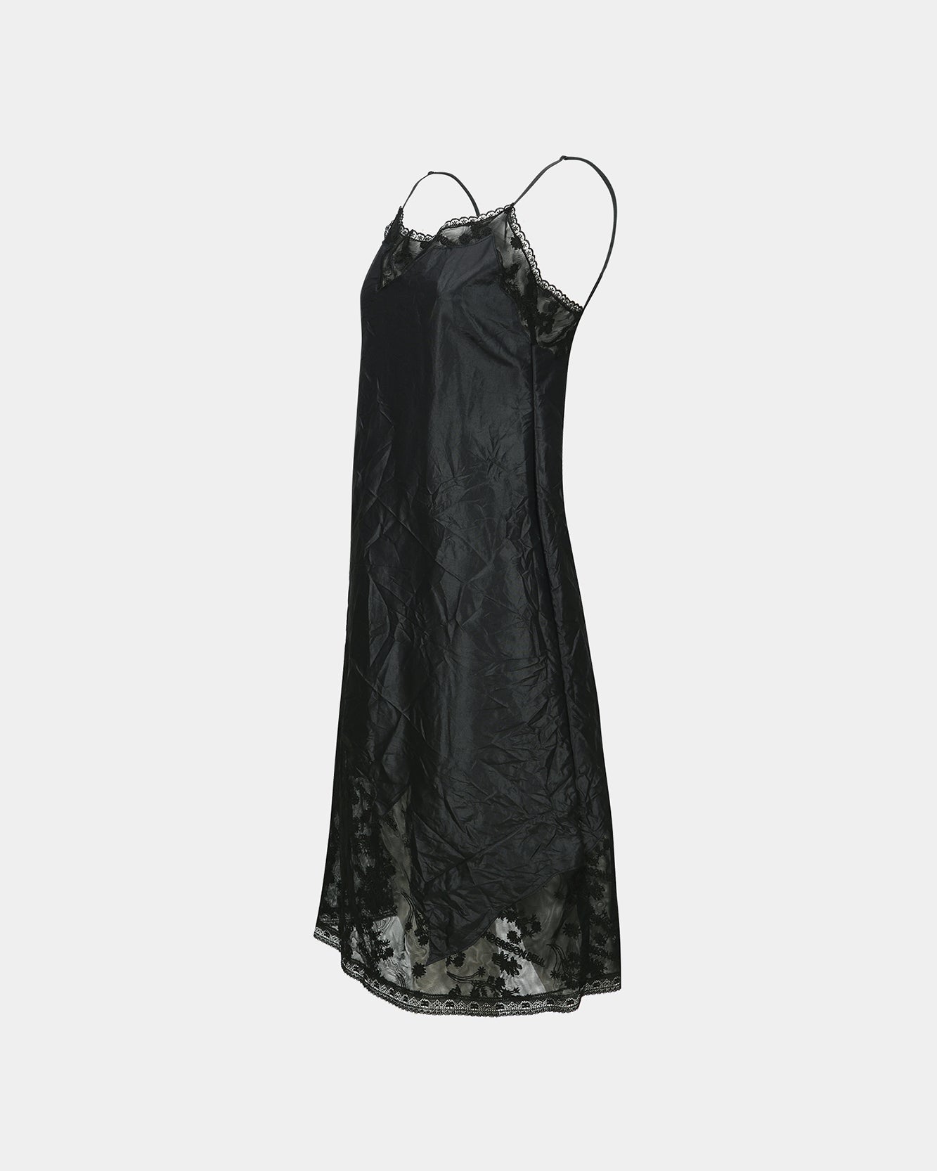 LACE PATCHWORK SLIP DRESS atb1397w(BLACK) Andersson Bell LACE PATCHWORK SLIP DRESS atb1397w(BLACK) Andersson Bell