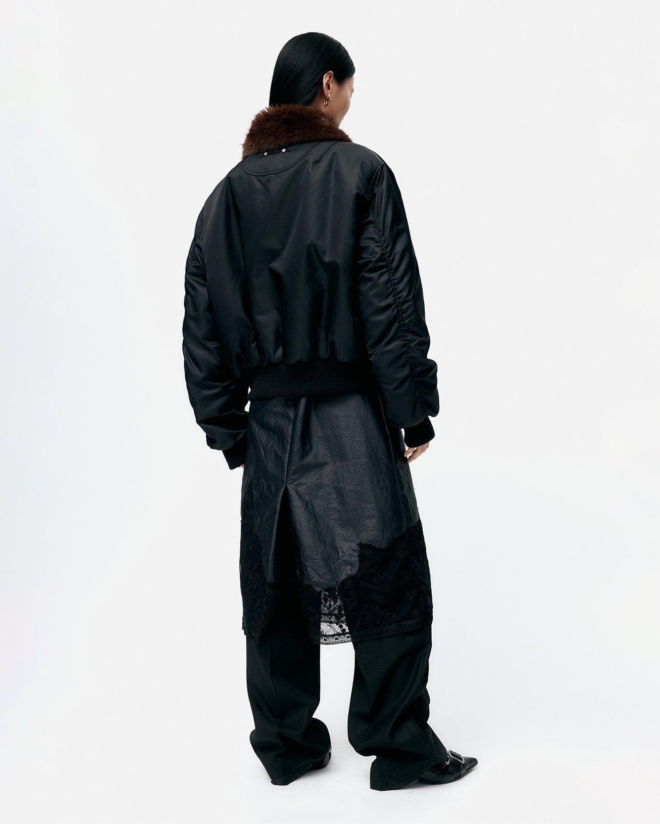 기타 LACE PATCHWORK SLIP DRESS atb1397w(BLACK)