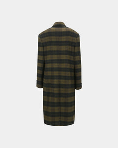 기타 LACIE CHECK BUTTONS COAT awa726w(GREEN)