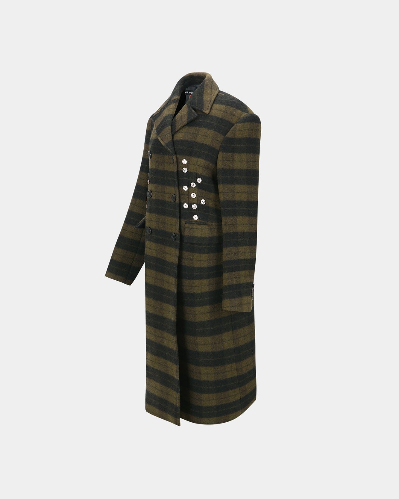 기타 LACIE CHECK BUTTONS COAT awa726w(GREEN)