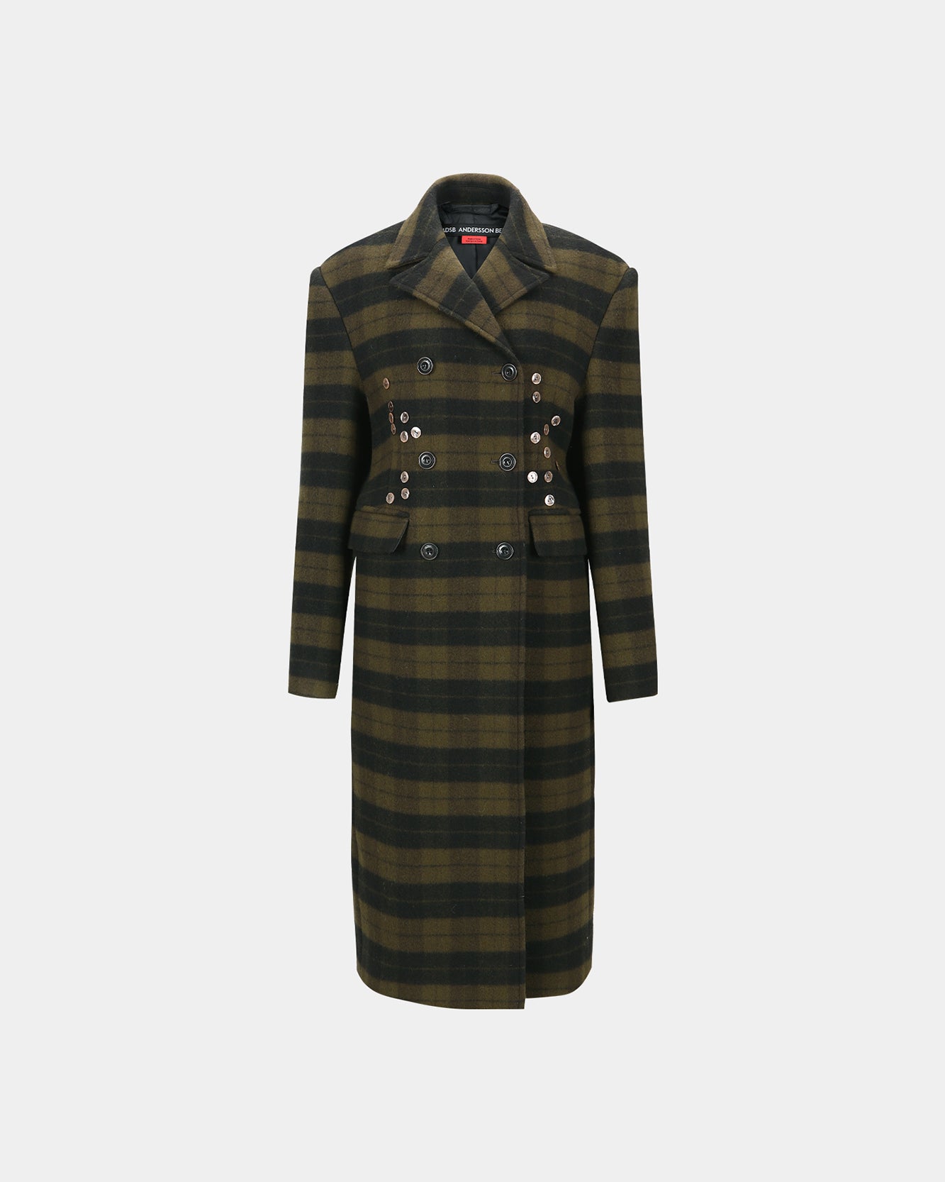 기타 LACIE CHECK BUTTONS COAT awa726w(GREEN)