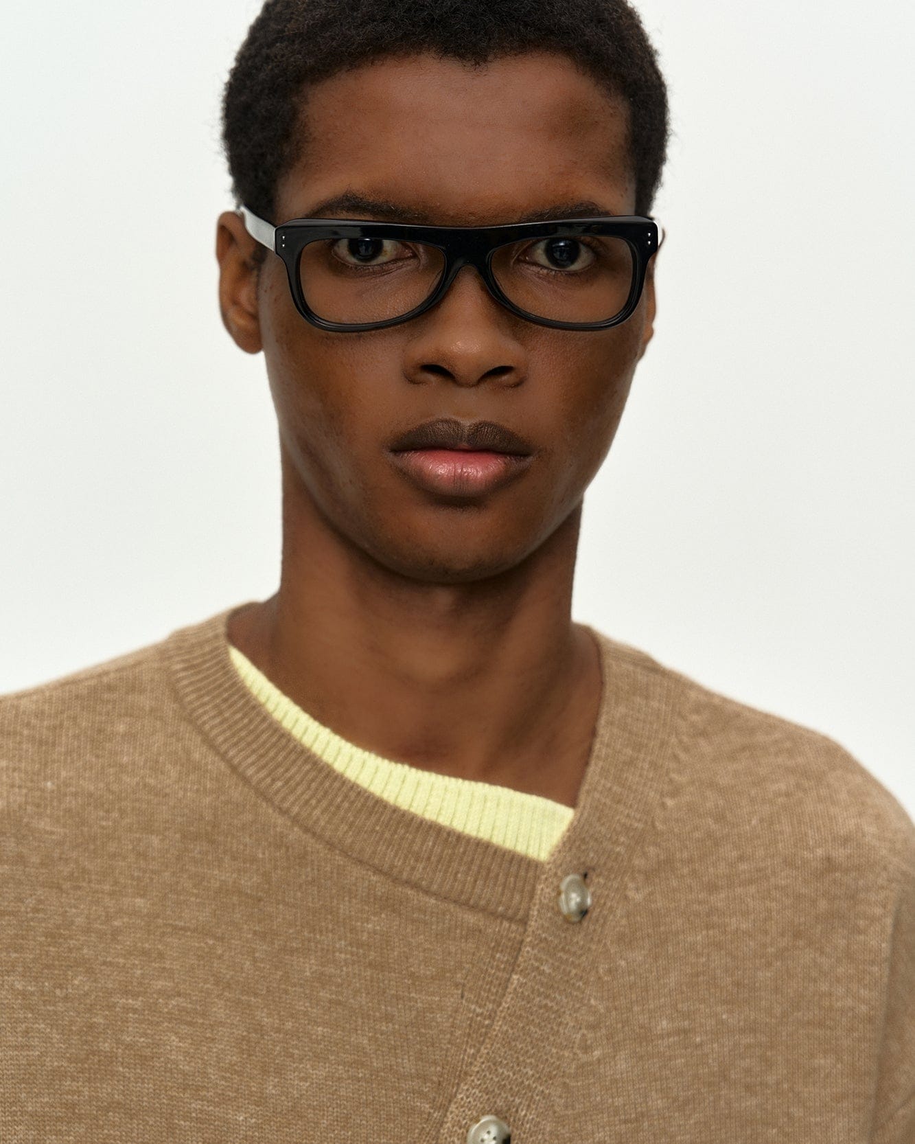 LAYERED CARDIGAN atb1411m(CAMEL) – Andersson Bell
