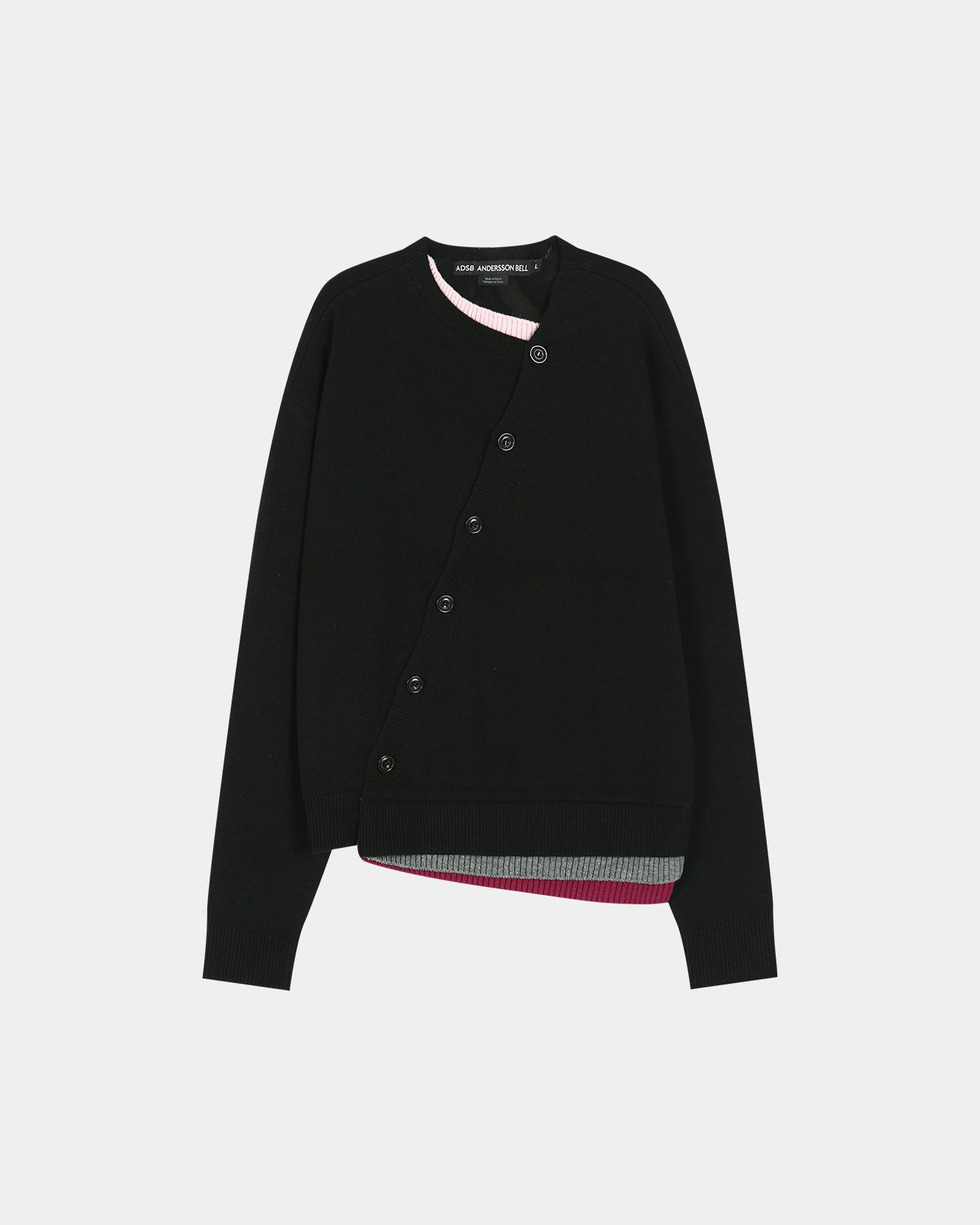 RESTOCK] LAYERED CARDIGAN atb1433m(BLACK) – Andersson Bell