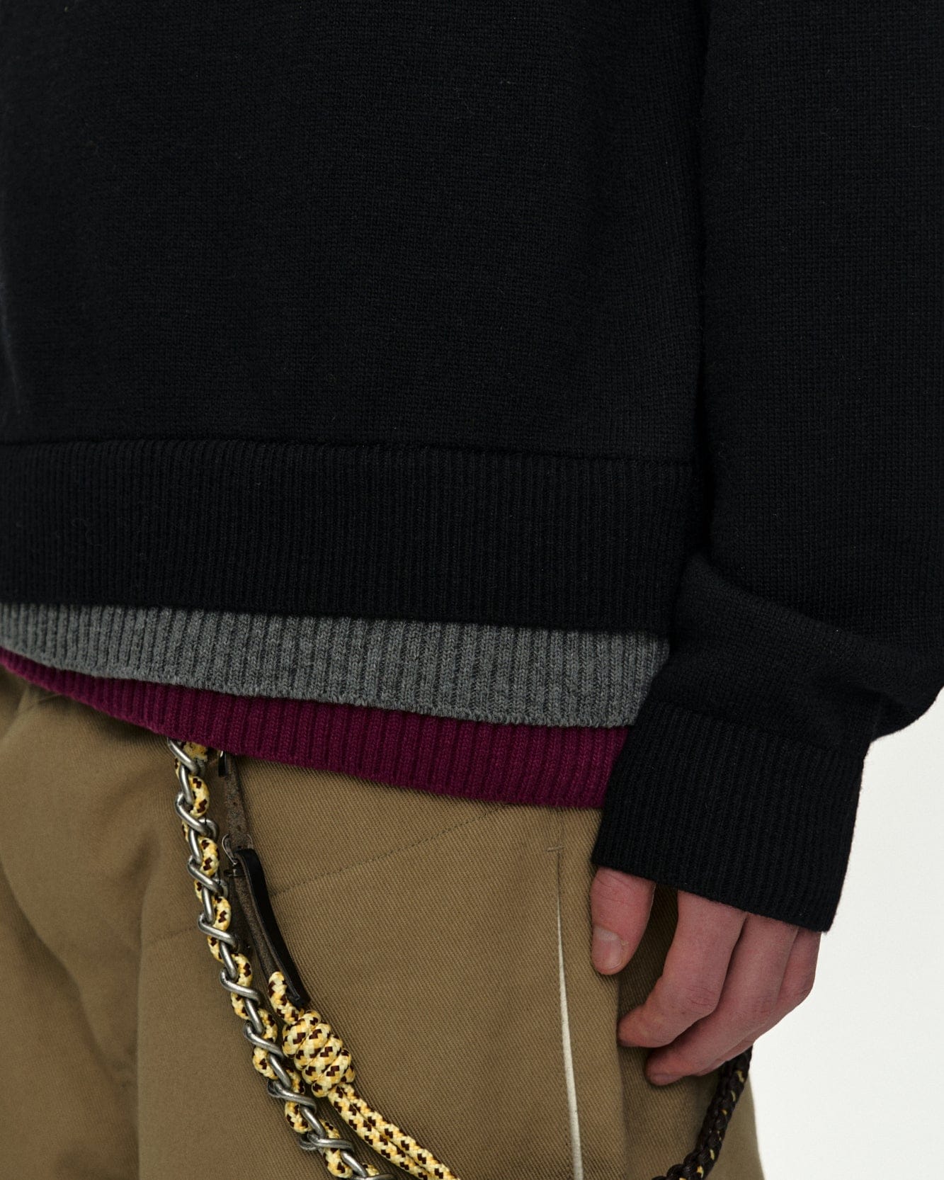 RESTOCK] LAYERED CARDIGAN atb1433m(BLACK) – Andersson Bell