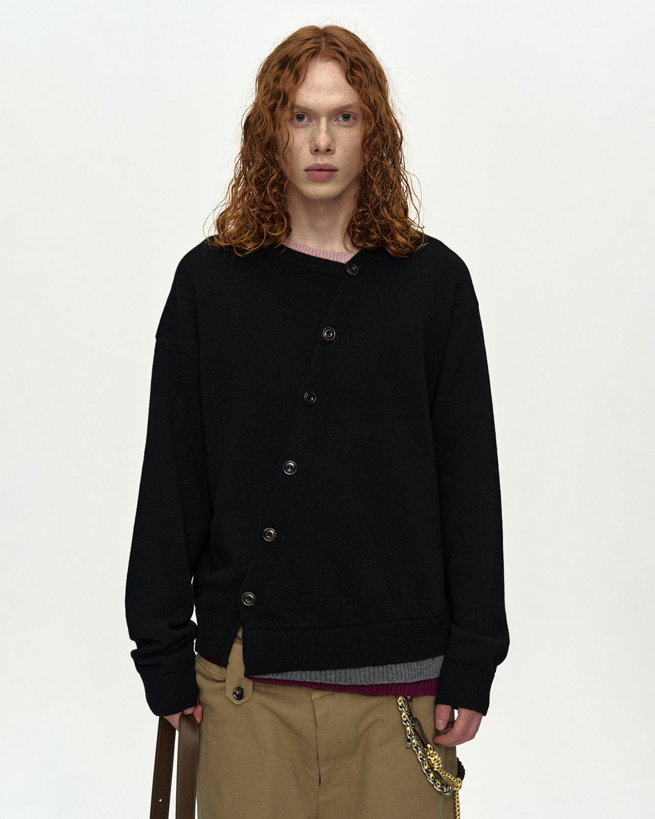 RESTOCK] LAYERED CARDIGAN atb1433m(BLACK) – Andersson Bell