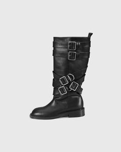 기타 LAYERED STRAP BOOTS aaa483w(BLACK)