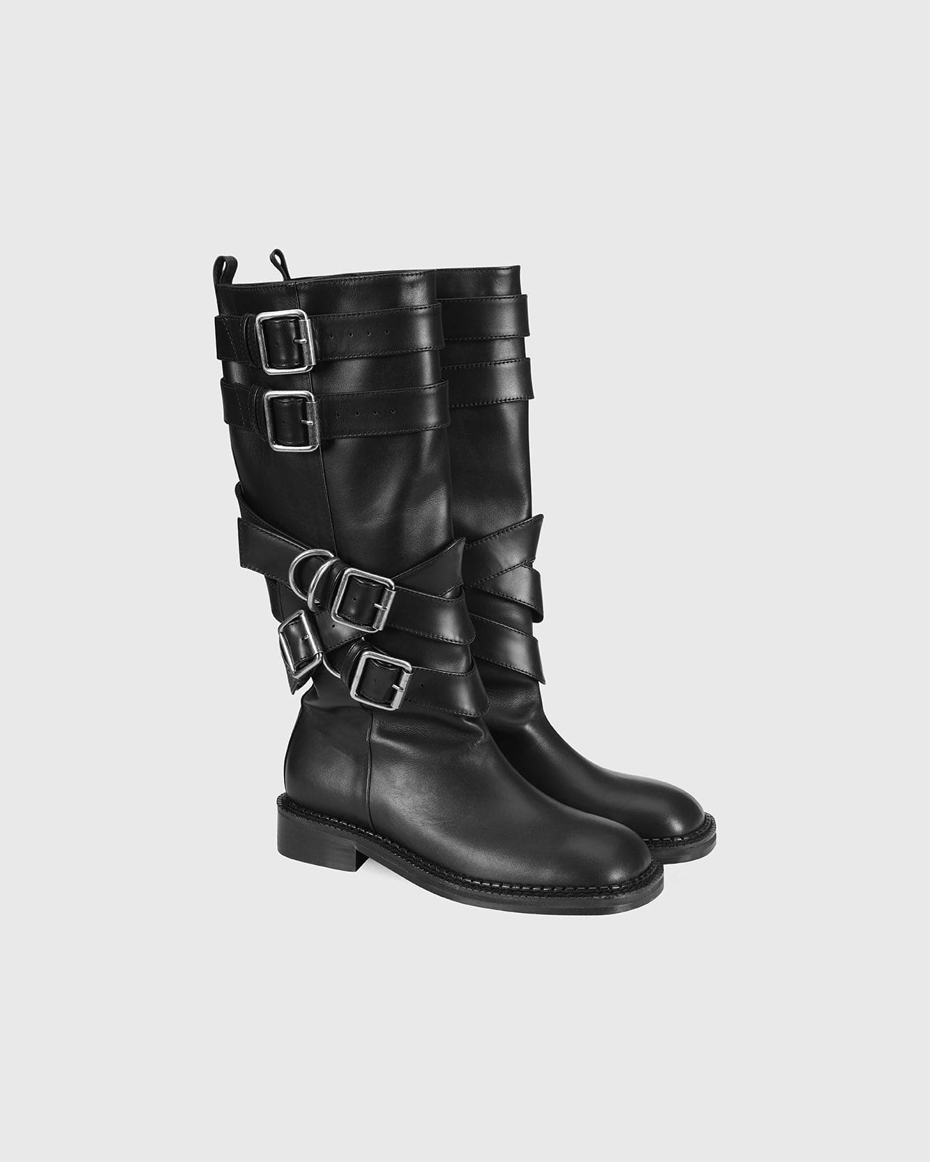 기타 LAYERED STRAP BOOTS aaa483w(BLACK)