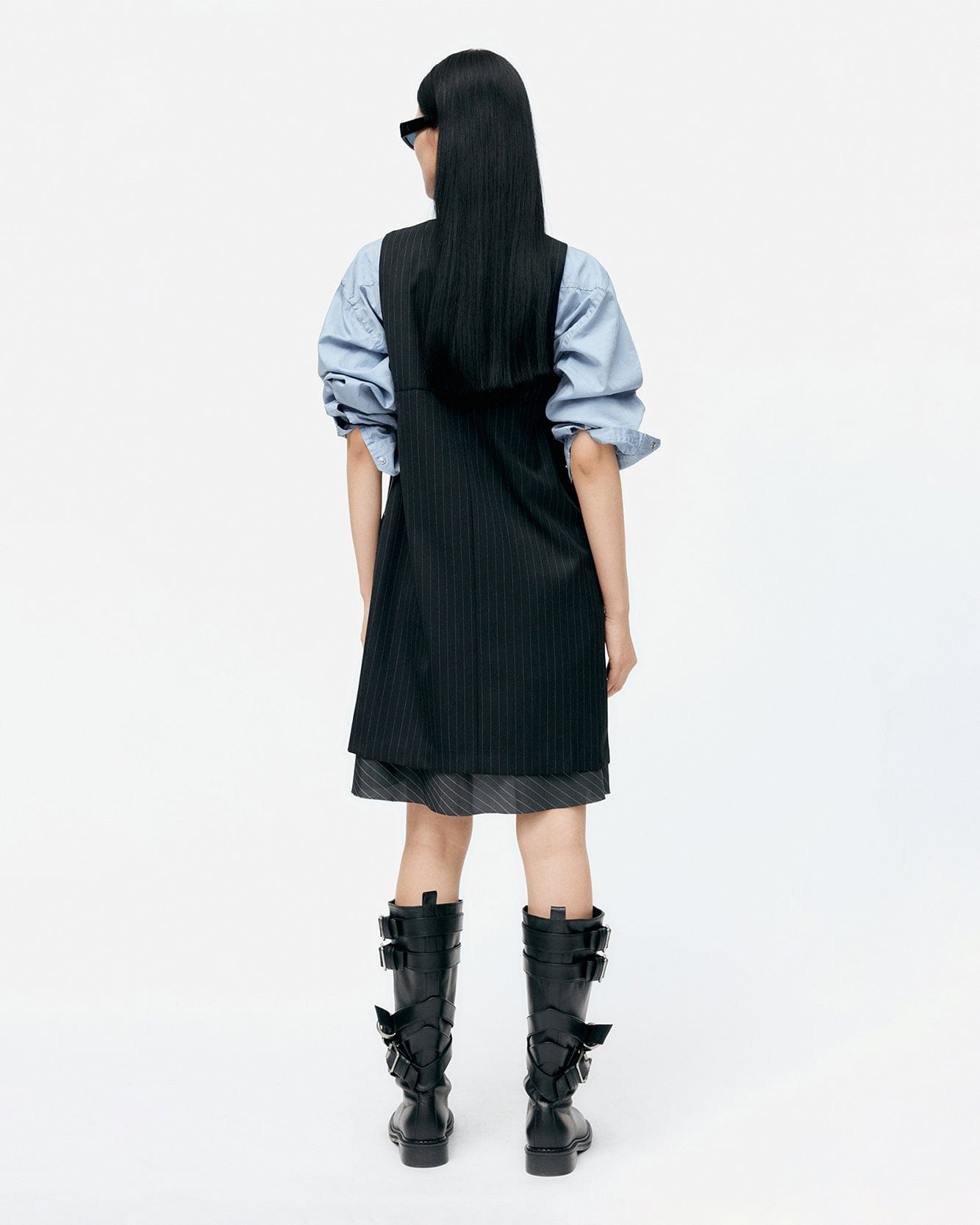 기타 LAYERED STRAP BOOTS aaa483w(BLACK)