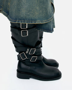 기타 LAYERED STRAP BOOTS aaa483w(BLACK)