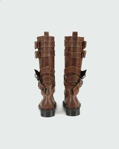 기타 LAYERED STRAP BOOTS aaa484w(BROWN)