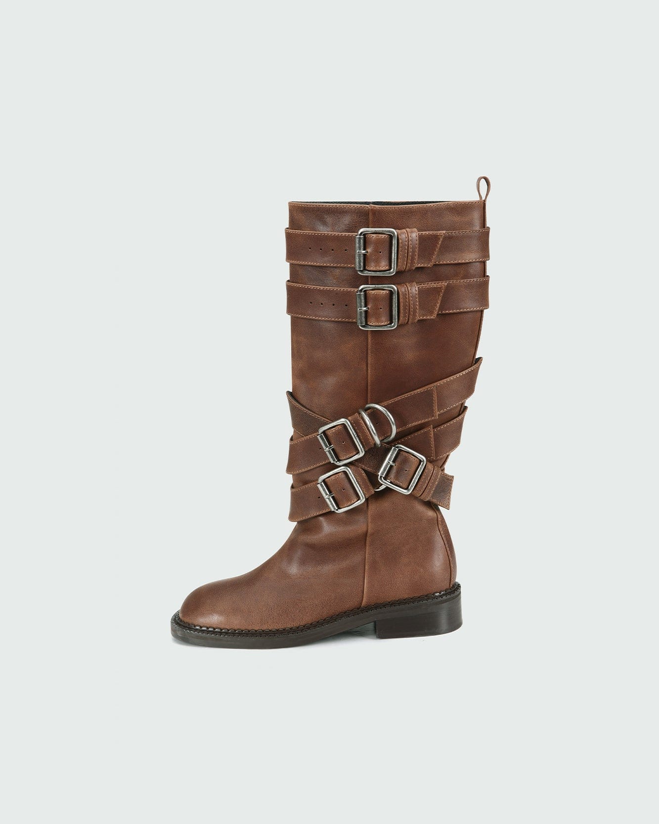 기타 LAYERED STRAP BOOTS aaa484w(BROWN)