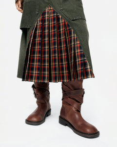 기타 LAYERED STRAP BOOTS aaa484w(BROWN)