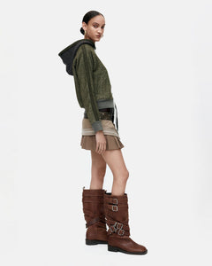 기타 LAYERED STRAP BOOTS aaa484w(BROWN)