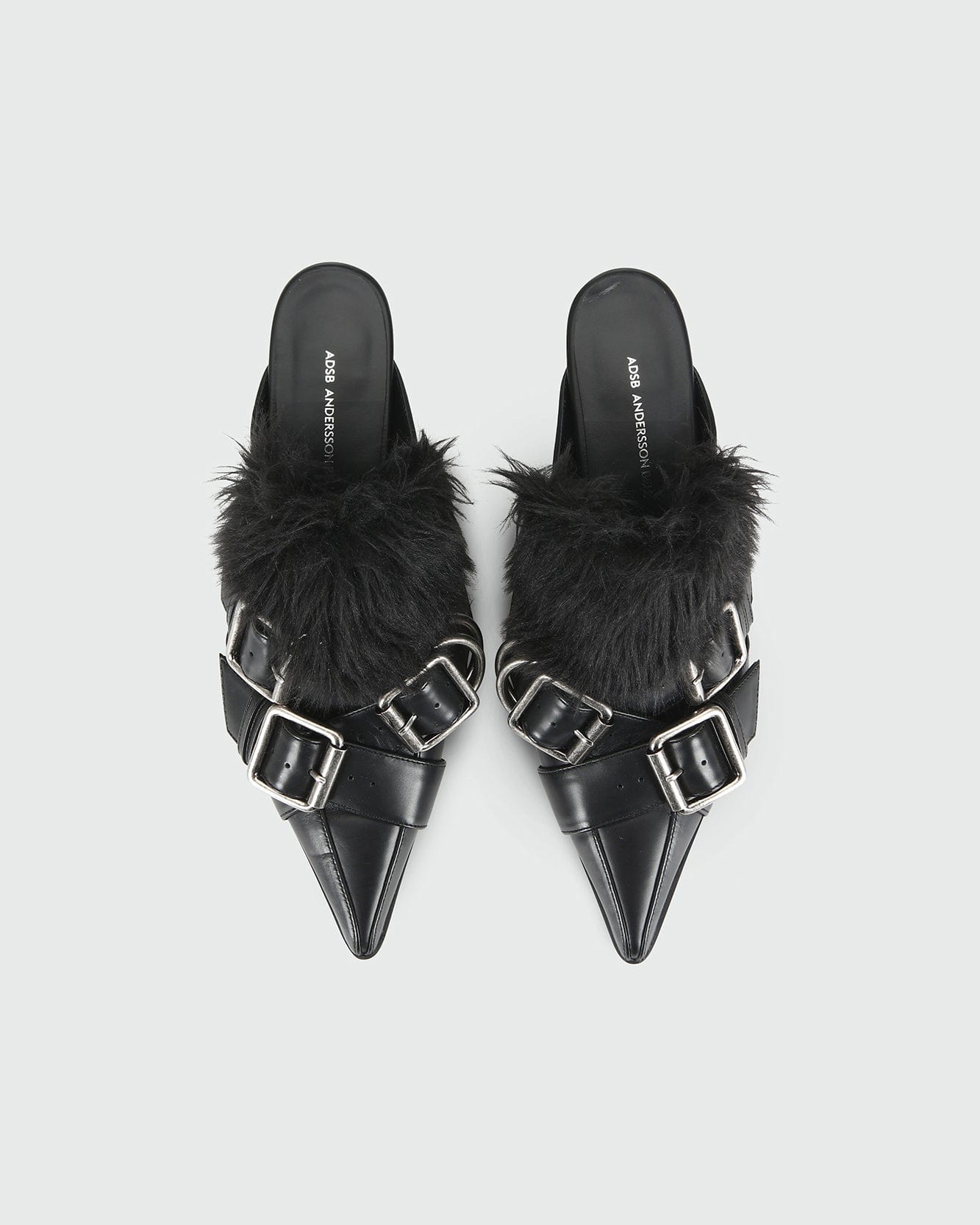 기타 LAYERED STRAP MULE aaa485w(BLACK)