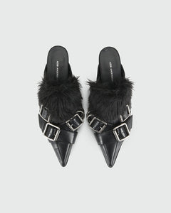 기타 LAYERED STRAP MULE aaa485w(BLACK)