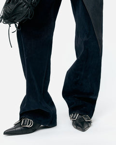 기타 LAYERED STRAP MULE aaa485w(BLACK)